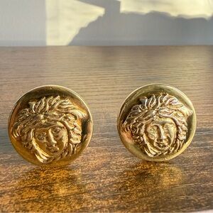 Versace Gold Medusa Earrings